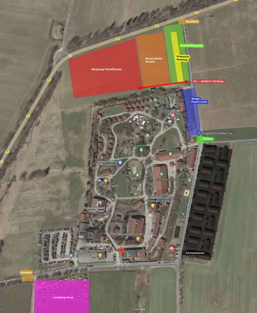 MUSTANG Event Lageplan